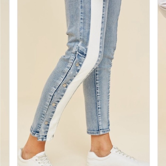 Hayden Los Angeles Stretch Snap Button Skinny Denim Jeans Size S - Picture 4 of 16